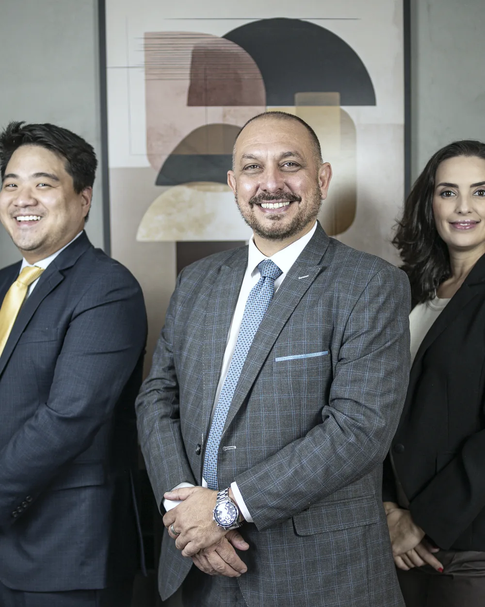 Equipe reunida no escritório